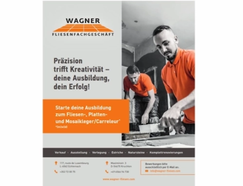 Stellenanzeige – Ausbildung zum Fliesen-, Platten- und Mosaikleger