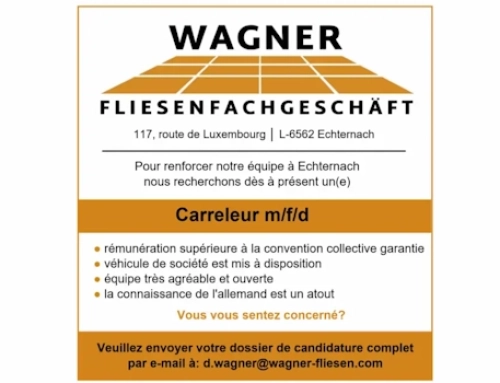 Stellenanzeige – Carreleur